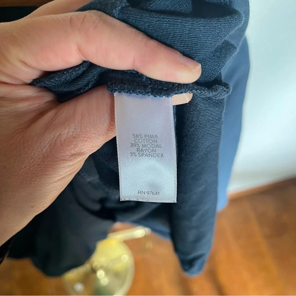 J JILL ~ Pure Jill Pima Cotton Blend Blue Grey Dress with Pockets - Picture 7 of 9